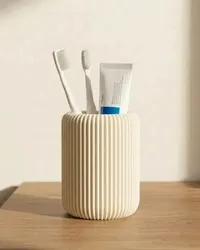Organisateur de Salle de Bain Design - Porte-Brosses à Dents & Dentifrice - Impression 3D France — objet imprimé en 3D par PureFlow