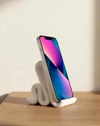 Support de Téléphone Blanc Épuré - Dock Smartphone Minimaliste - Design Impression 3D France — objet imprimé en 3D par PureFlow
