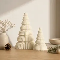 Sapins de Noel Japandi Crèmes - Duo de Statuettes Design - Impression 3D — objet imprimé en 3D par PureFlow