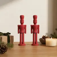 2 Figurines Casse-Noisette Rouge - Statuette Noel Design Moderne - Impression 3D — objet imprimé en 3D par PureFlow