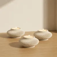 Porte-Bougie Vagues et Cannelures - Bougeoir de Table Basse - Impression 3D — objet imprimé en 3D par PureFlow