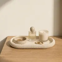 Plateau Japandi Creme - Coupelle Vide-Poches Minimaliste - Design 3D — objet imprimé en 3D par PureFlow