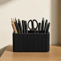 Organiseur de Bureau Noir au Design Cotele - Pot a Crayons Compartimente - Impression 3D — objet imprimé en 3D par PureFlow