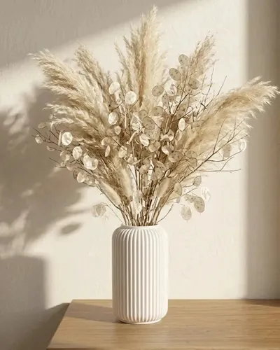 Vase Cannelé Cylindrique - Design Stries Verticales - Déco Intérieure Minimaliste Impression 3D — objet imprimé en 3D par PureFlow
