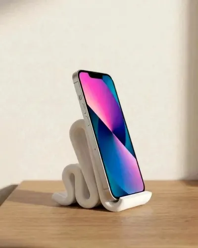 Support de Téléphone Blanc Épuré - Dock Smartphone Minimaliste - Design Impression 3D France — objet imprimé en 3D par PureFlow